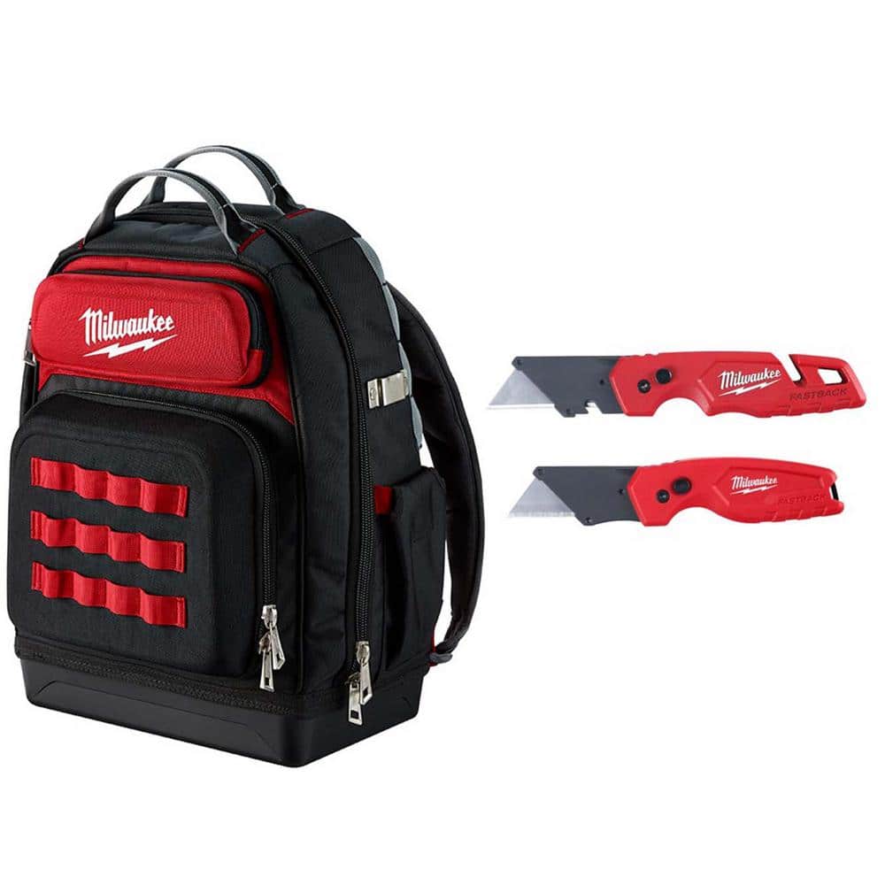 Milwaukee Ultimate Jobsite Black 15 in. Backpack With 2 PK Flip