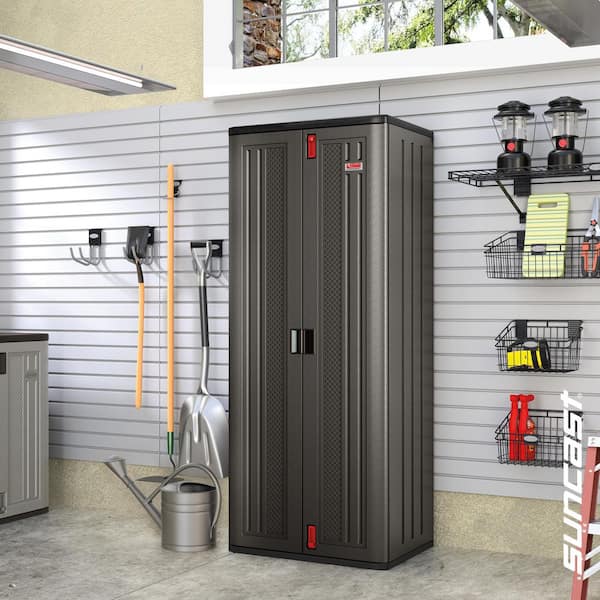 30 in. W x 72 in. H x 20 in. D Plastic Freestanding Garage Cabinet in Slate