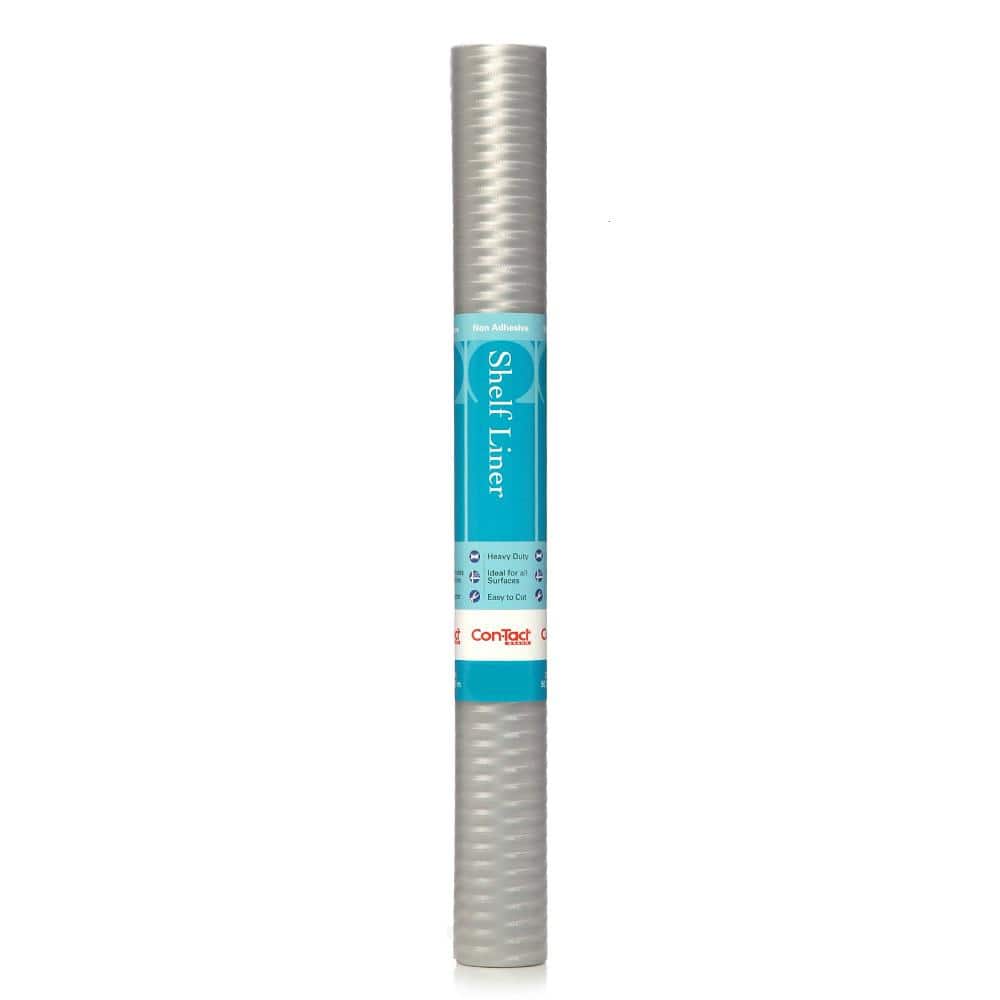 Con-Tact Duraliner Clear Ribbed 24 in. x 10 ft. Non-Adhesive Shelf