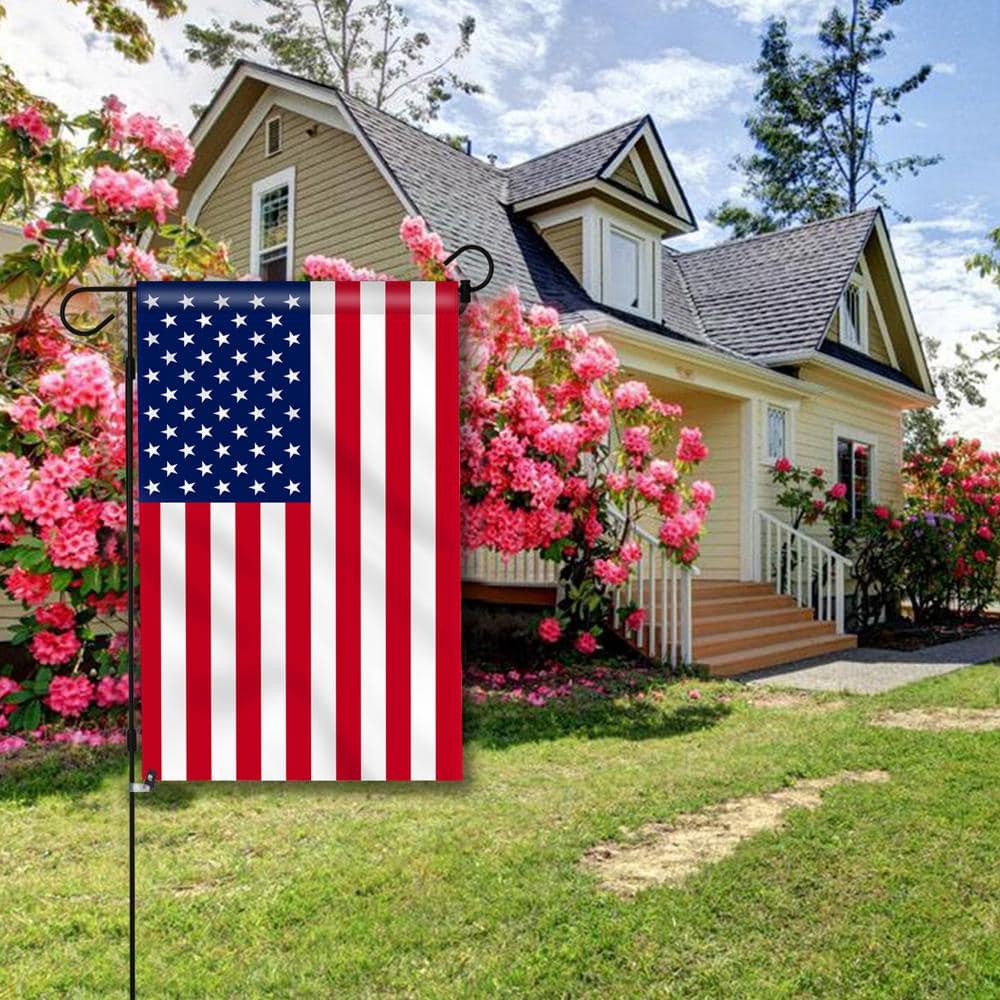 Patriotic Double-Sided USA Garden Flag 18 x 12.5 Inch