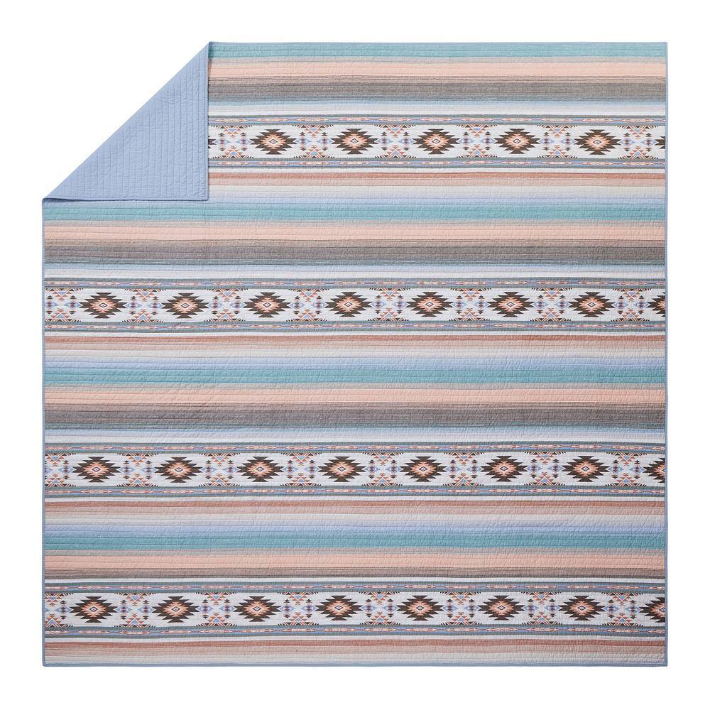 Sunset Canyon Twin Cotton Reversible Quilt Set in Brown