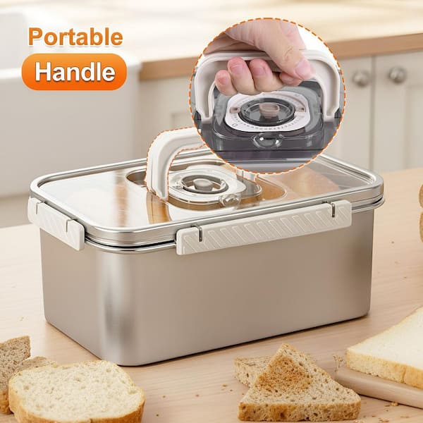 Esepony Stainless Steel Bread Box with Dishwasher Safe, Airtight
