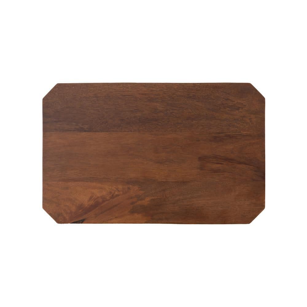 Talcott 16 in. Walnut Brown Rectangle Solid Wood End Table - thumbnail 6