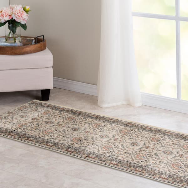 Stratford Adian Alabaster 33 in. x Your Choice Length Stair Runner Rug