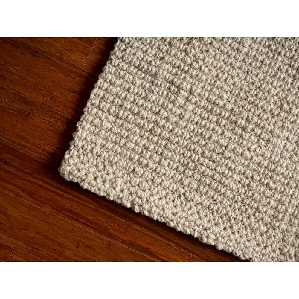 Handmade Ivory Jute Plush Rectangular Area Rug, 3' x 5'