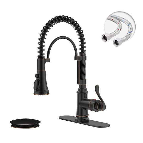 Single-Handle Pull-Down Sprayer Kitchen Faucet with Power Clean and Reflex in Spot Resist Oil Rubbed Bronze