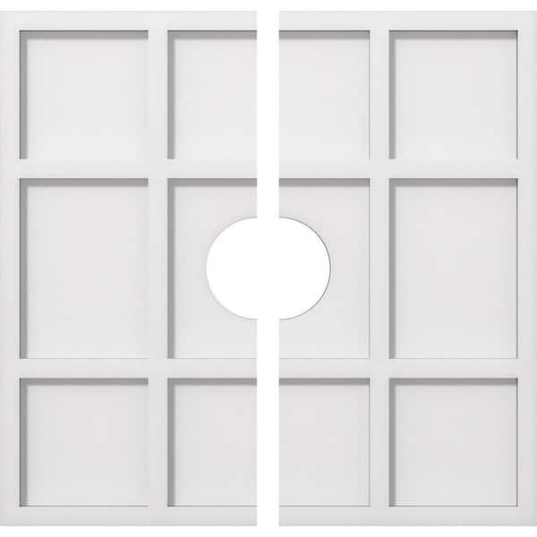 1 in. P X 7 in. C X 20 in. OD X 4 in. ID Rubik Architectural Grade PVC Contemporary Ceiling Medallion, Two Piece