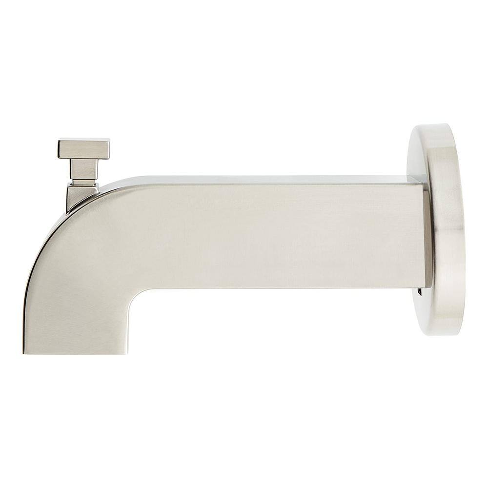 Brushed Nickel Tub Spout with Integrated Diverter