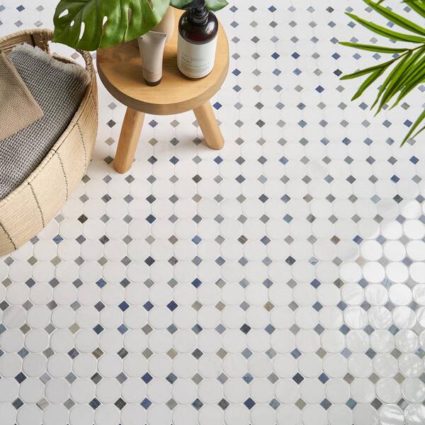 Ivy Hill Tile Orbit Satellite 12 in. x 12 in. x 8 mm Marble Mosaic