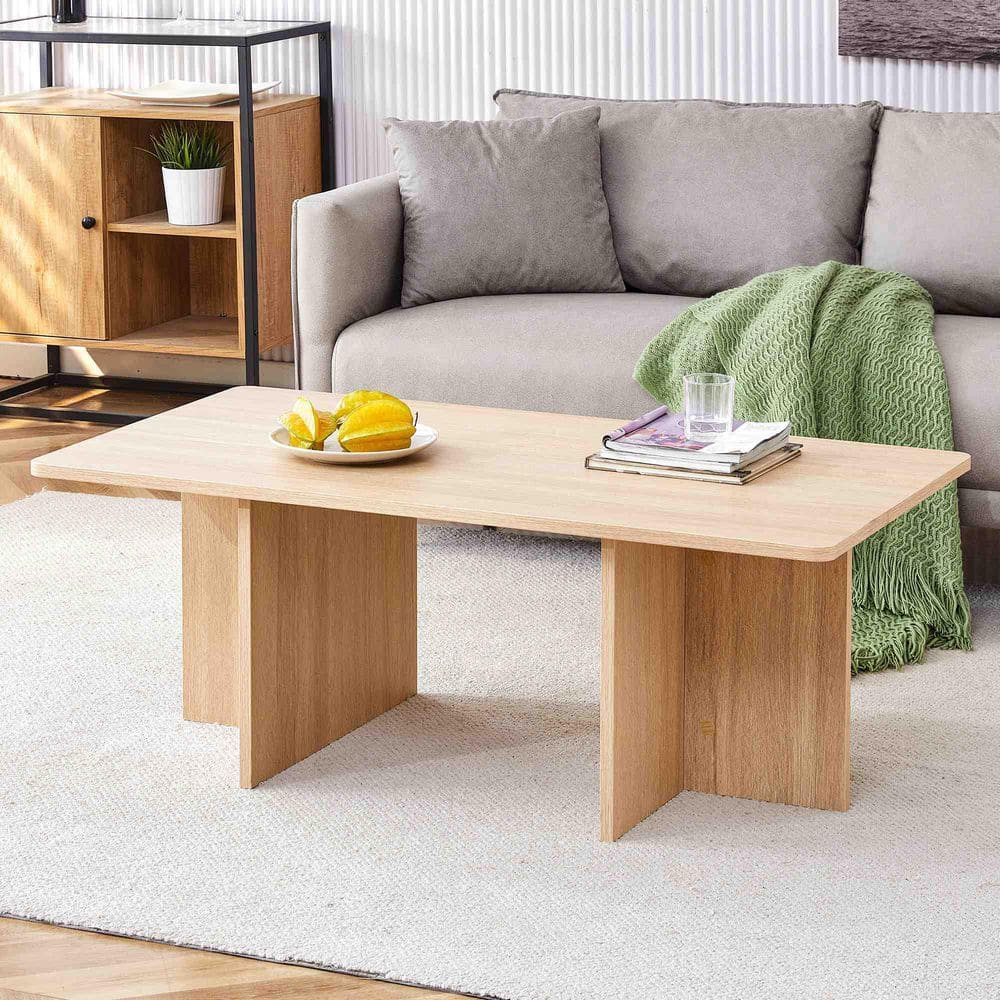 44.8 in. Wood Rectangle MDF Coffee Table