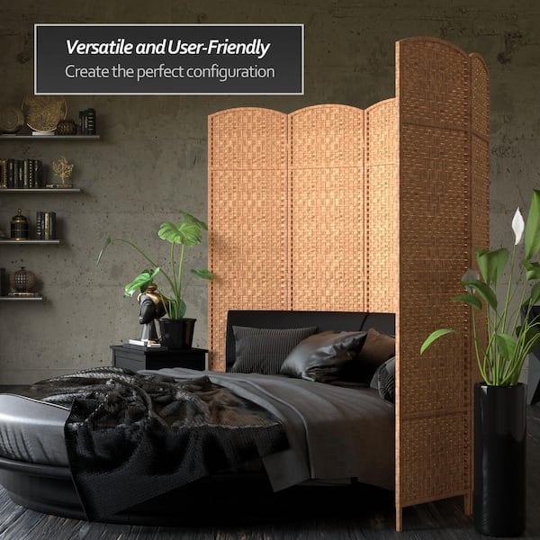 7 ft. Natural 6-Panel Room Divider