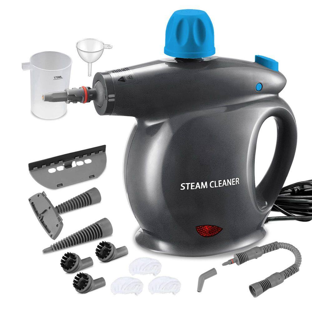 Handheld Corded Steam Cleaner 350ml 105°C Fast-Heating 13 Accessories Chemical-Free for Floors Upholstery Grout, Grey price history on PriceWatchPro