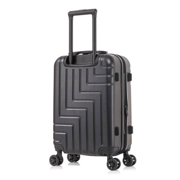 DUKAP Zahav Light-Weight 20 in. Black Hard side Spinner Luggage