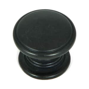 Saybrook 1-1/4 in. Antique Black Round Cabinet Knob (10-Pack)