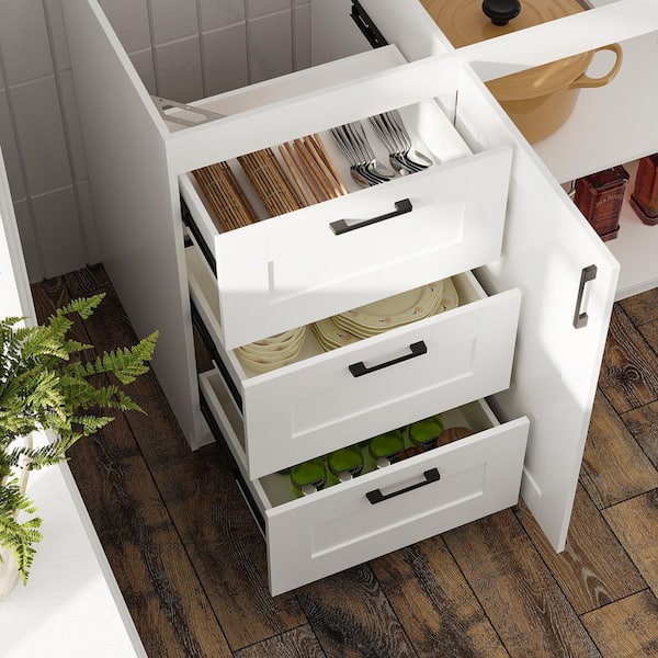 新品 Buffeef 26SS Buffer Club Team WHITE 3 FUFU&GAGA White Wood Buffet Set with Wall-Mounted Upper Cabinet, 3