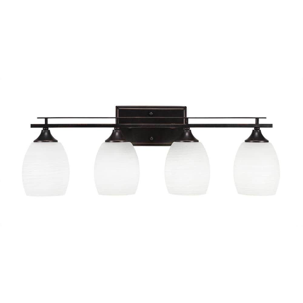 Ontario 27 in. 4-Light Dark Granite Vanity Light