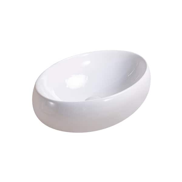 Satico 19 in. Topmount Bathroom Sink in White