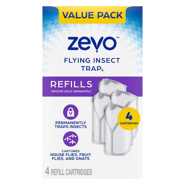 ZEVO Indoor Flying Insect Trap Refill Cartridges Multi-Pack (4-Count)