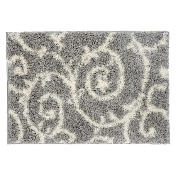 World Rug Gallery Soft Cozy Scrolled, 24 Round Area Rug