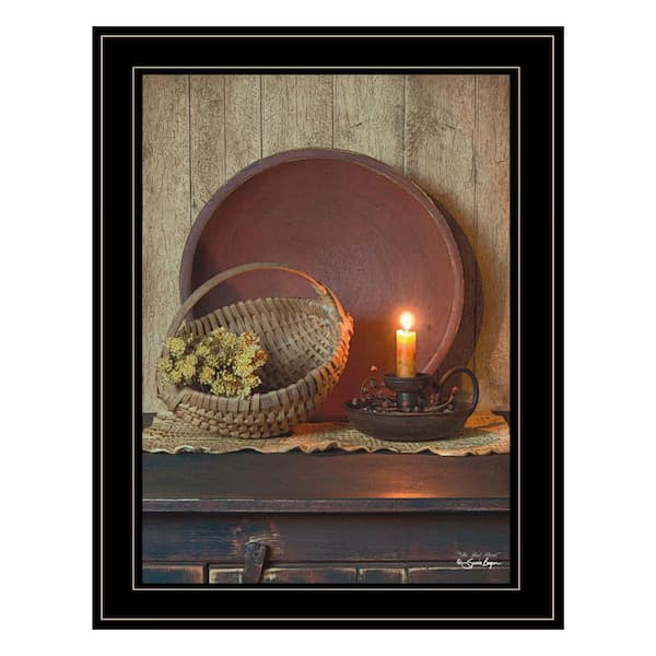 HomeRoots Charlie The Red Basket 1-Piece Framed Wall Art 15 in. x 19 in.