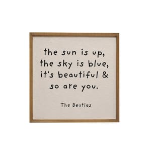 The Sun Is Up Textured Wood Framed Decorative Sign