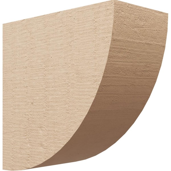 Ekena Millwork 7-in. x 14-in. x 14-in. Series 1 Classic Durham Rough Cedar Woodgrain Timberthane Polyurethane Corbel, Primed Tan