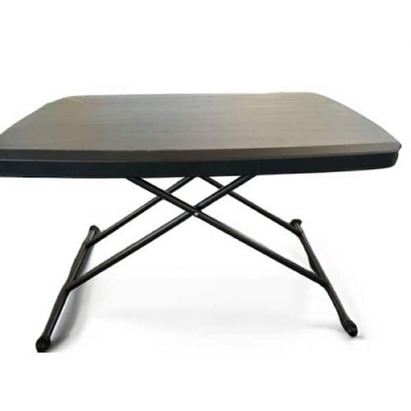 Patio Black Adjustable Height Folding Table