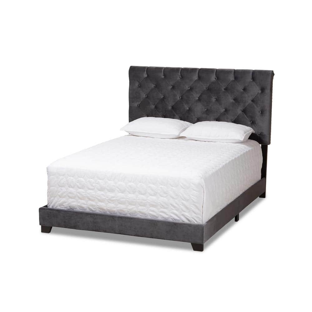 Baxton Studio Candace Dark Gray King Bed 149-8952-HD - The Home Depot