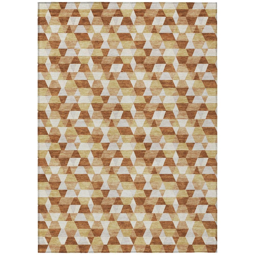 Chantille Machine Washable Indoor/Outdoor Abstract ACN2694 Paprika 8 ft. x 10 ft. Area Rug price history on PriceWatchPro