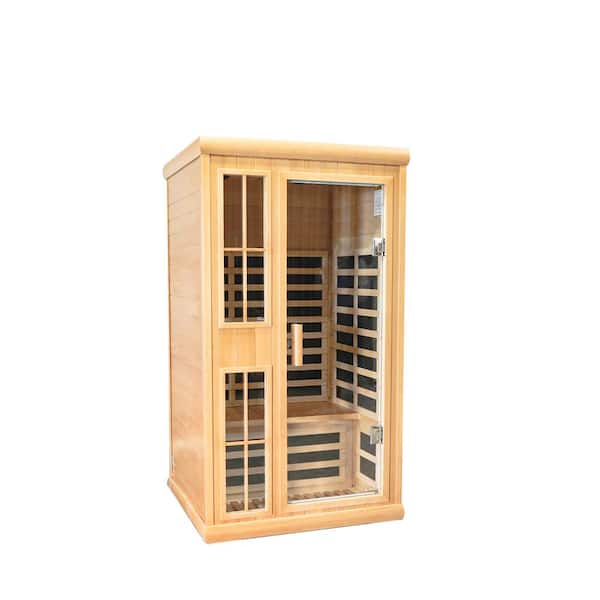 Cesicia High-End Home 2-Person Sauna with 9 Carbon Heaters are Perfectly Positioned to Provide Stable Heat Throughout Your Body