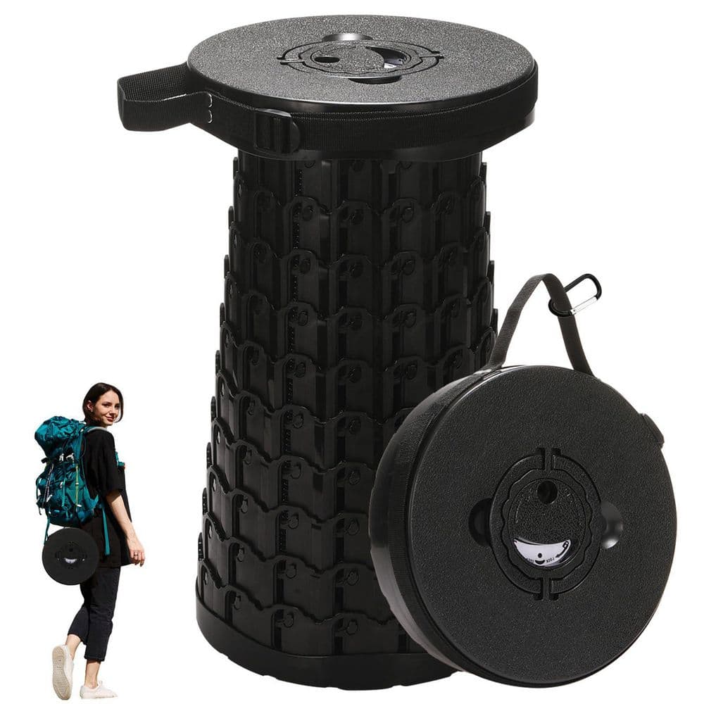 18 in. 800 lb. Capacity Collapsible Portable Folding Stool for Outdoor Camping, Travel, Music Festivals, Black price history on PriceWatchPro