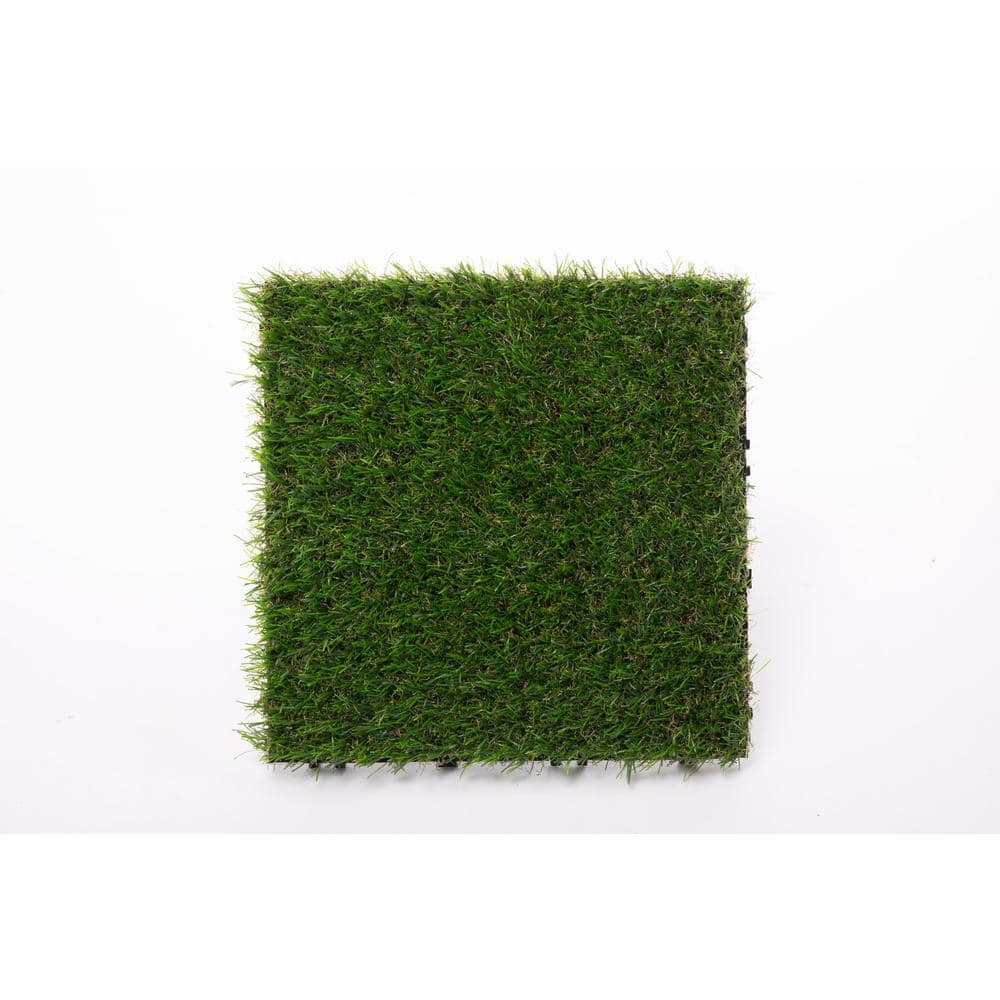 MI Eternally Turf ft. x ft. Interlocking Loose Lay PVC Deck Tiles in  Evergreen Grass (10 Tiles Per Case) MITILEG The Home Depot