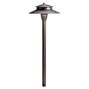 Low Voltage 8.5 in. Centennial Brass Hardwired Weather Resistant Path Light with No Bulbs Included