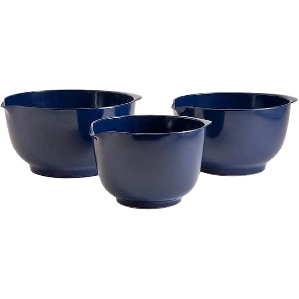 Set of 3 Melamine Mixing Bowls, Grey Sold by at Home
