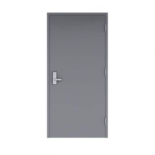Flush Doors Series 36 in. x 84 in. Right-Handed Stainless Steel Finish Metal Commercial Door Kit w/ Frame and Hardware