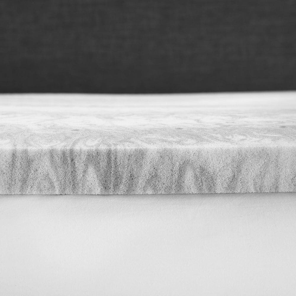 King Charcoal Swirl Memory Foam Mattress Topper