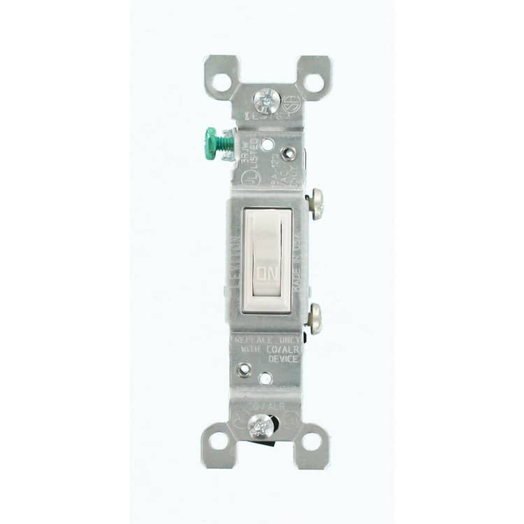 Leviton 15 Amp CO/ALR AC Quiet Toggle Switch, White