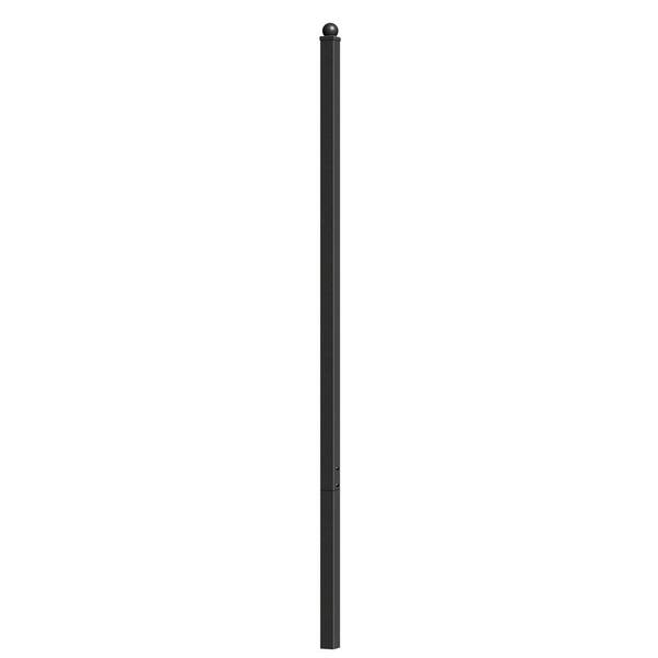 ALEKO Fence Post for 5.5 x 5 Ft. DIY Fence Kits - 7.3 Ft. - Black