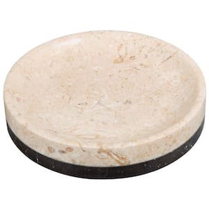 Inverary Banded Soap Dish in Champagne Marble