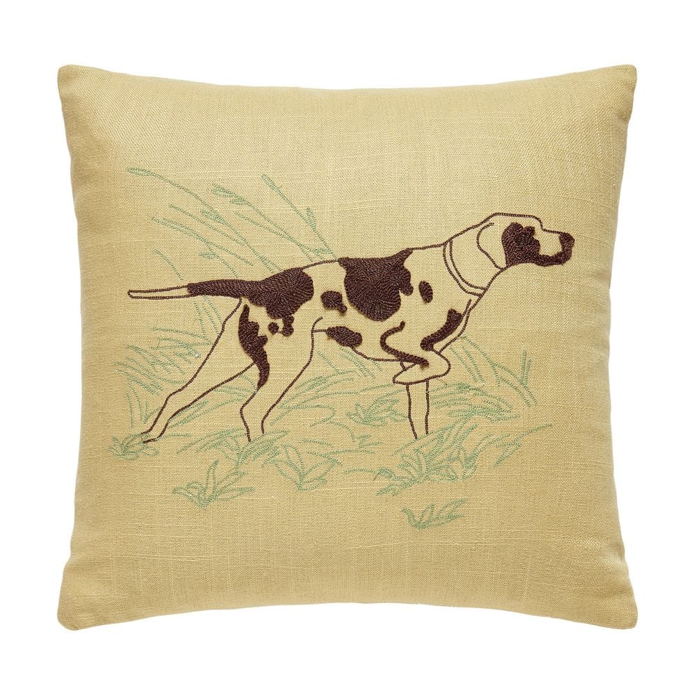 Camp Wandawega Pointer Beige Chainstitched Polyester Filled 16 in. x 16 in. Throw Pillow price history on PriceWatchPro