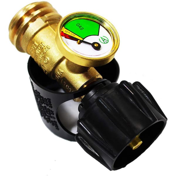 Universal Propane Tank Gauge Gas Grill BBQ Pressure Meter Indicator Fuel Brass 