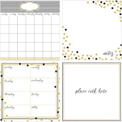 WallPops WPE2353 Noir Organization Kit Peel and Stick Decal Gold 