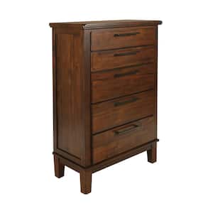 New Classic Furniture Cagney Chestnut 5-drawer 36 in. Chest