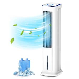 300 CFM 3-Speed Tower Fan Air Conditioner Portable with Cold Air, Top LCD Touch Control Panel