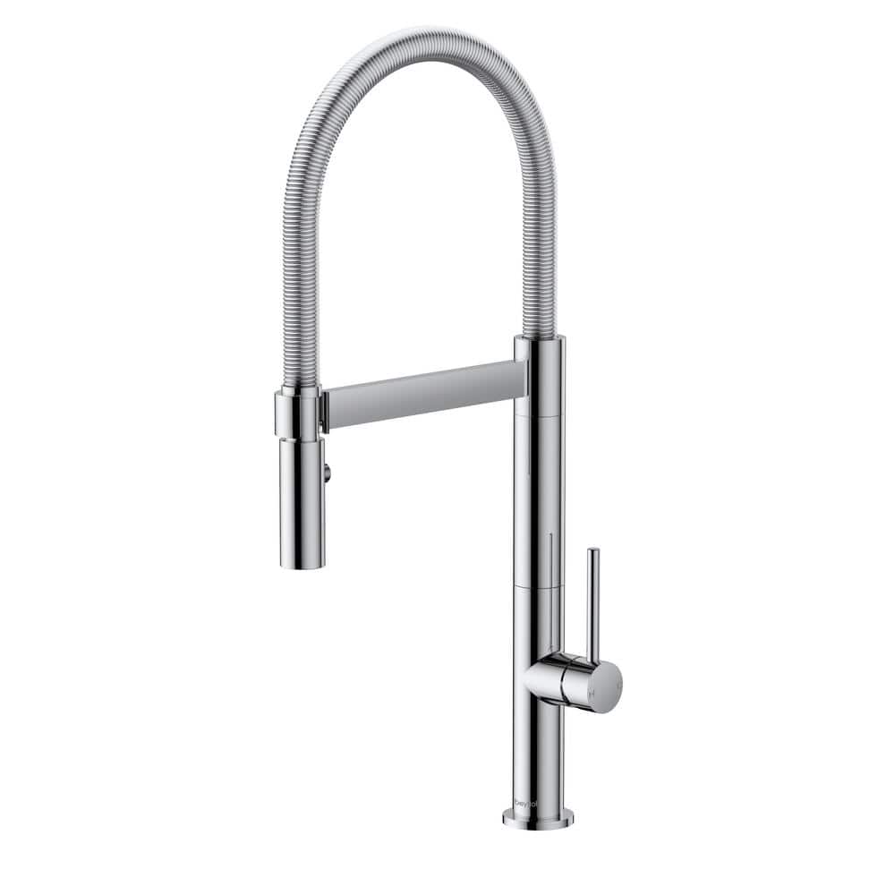 Viki Single Handle 1.8 GPM Pull Out Sprayer Kitchen Faucet with Hotcold Wat