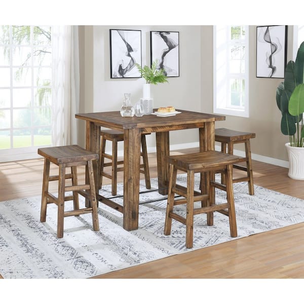 Durango 26"H Industrial Wood Counter-Height Stool
