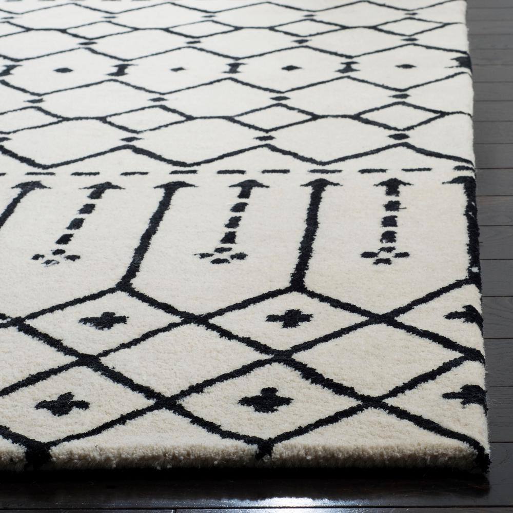 Handmade Himalaya Elegance 9' x 12' Black Wool Area Rug