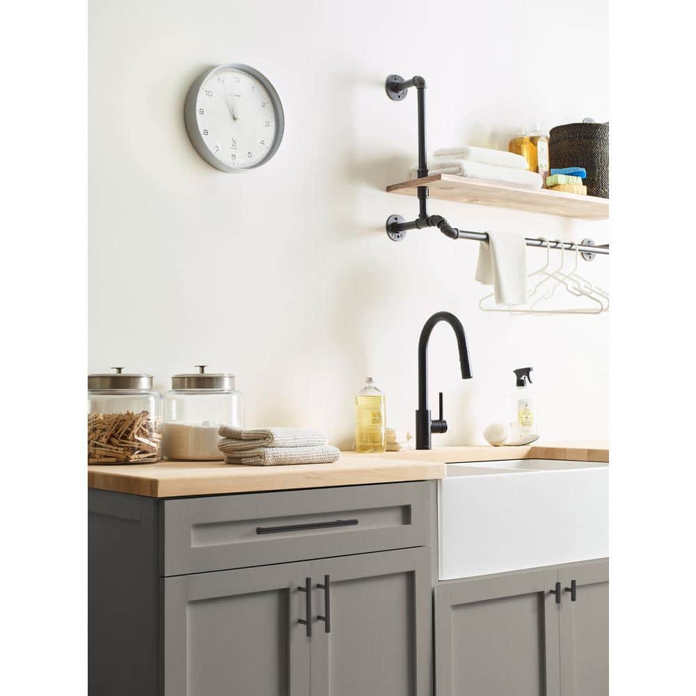 Matte Black Steel 8-13/16" Bar Cabinet Pull