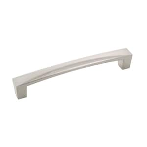 Crest Collection 5-1/16 in. (128 mm) Satin Nickel Cabinet Door/Drawer Pull