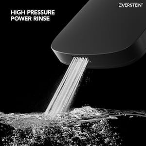 4-Knob Rain7-Spray Square 12 in. Dual Shower Head Fixed and Handheld Shower Head in Matte Black